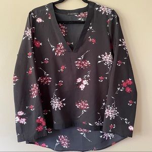Black Tape floral long sleeve blouse